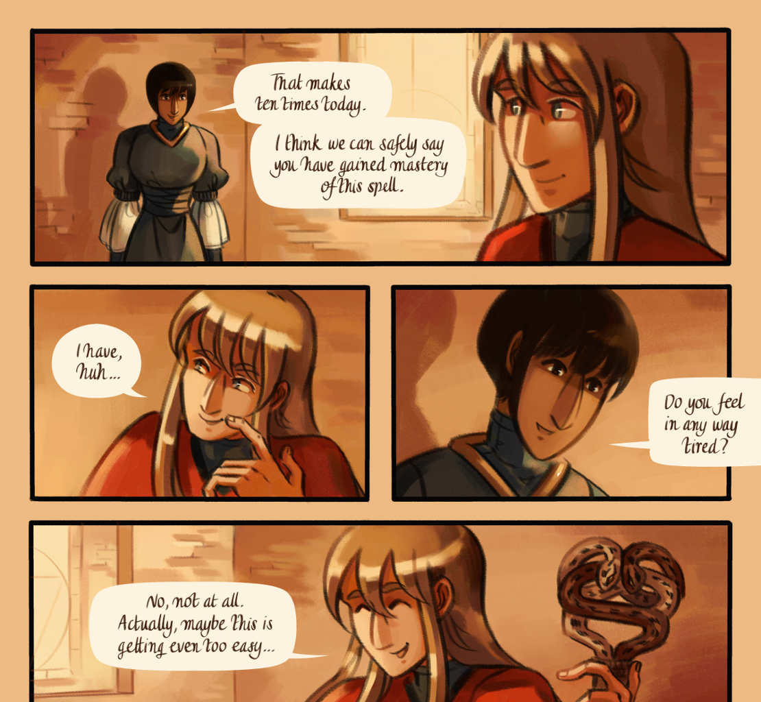 The Gifts of Darkness - Episode 9, Page 16: Chapter 9: Little flames