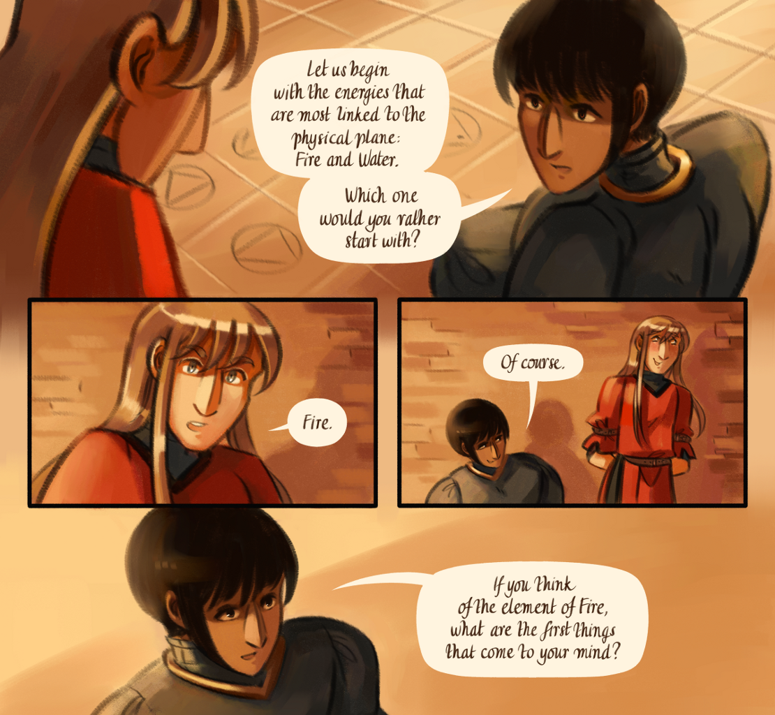 The Gifts of Darkness - Episode 9, Page 19: Chapter 9: Little flames