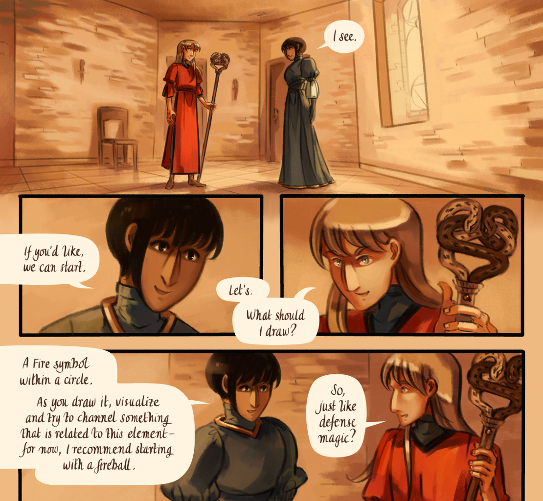 The Gifts of Darkness - Episode 9, Page 21: Chapter 9: Little flames