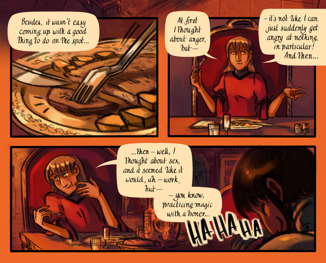 The Gifts of Darkness - Episode 9, Page 25: Chapter 9: Little flames