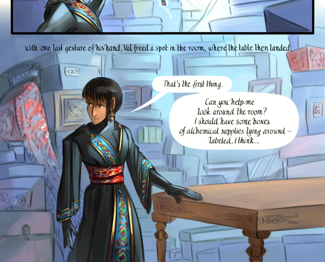 The Gifts of Darkness - Episode 15, Page 9: Chapter 15: The alchemy laboratory