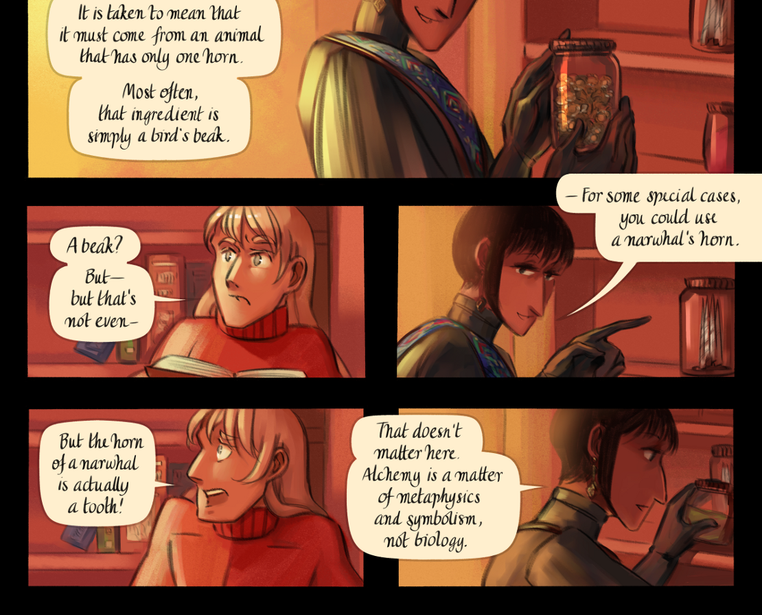 The Gifts of Darkness - Episode 15, Page 11: Chapter 15: The alchemy laboratory