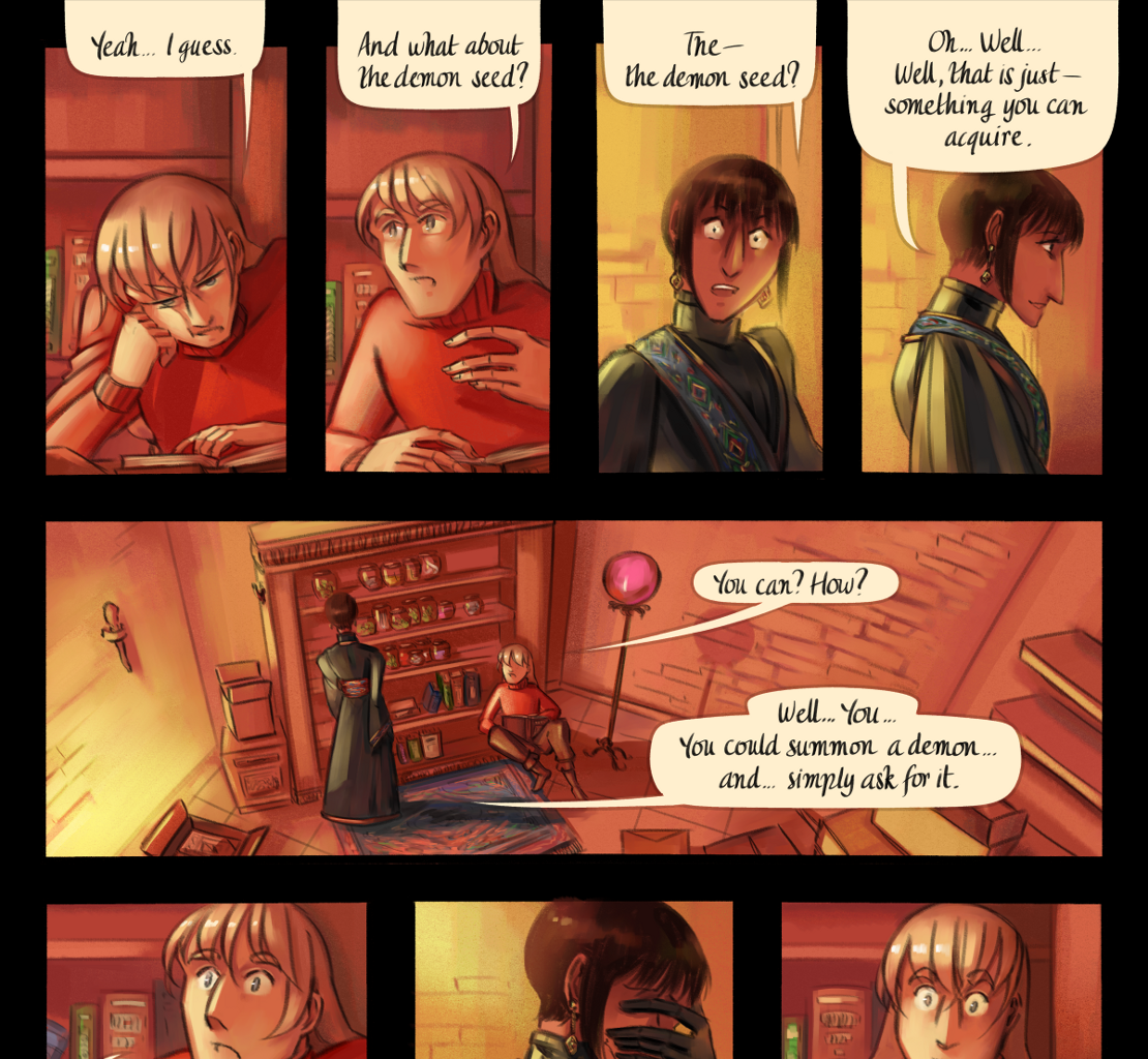 The Gifts of Darkness - Episode 15, Page 12: Chapter 15: The alchemy laboratory