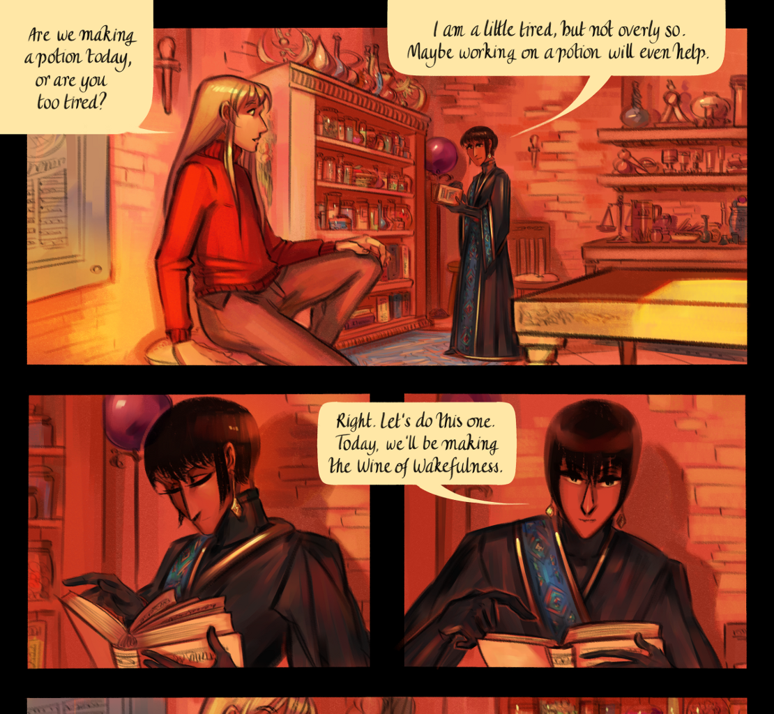The Gifts of Darkness - Episode 15, Page 14: Chapter 15: The alchemy laboratory