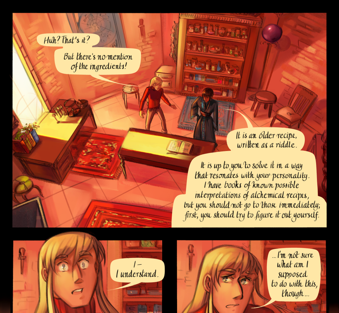The Gifts of Darkness - Episode 15, Page 16: Chapter 15: The alchemy laboratory