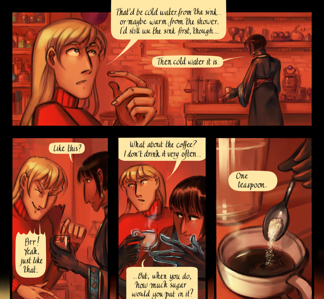 The Gifts of Darkness - Episode 15, Page 19: Chapter 15: The alchemy laboratory