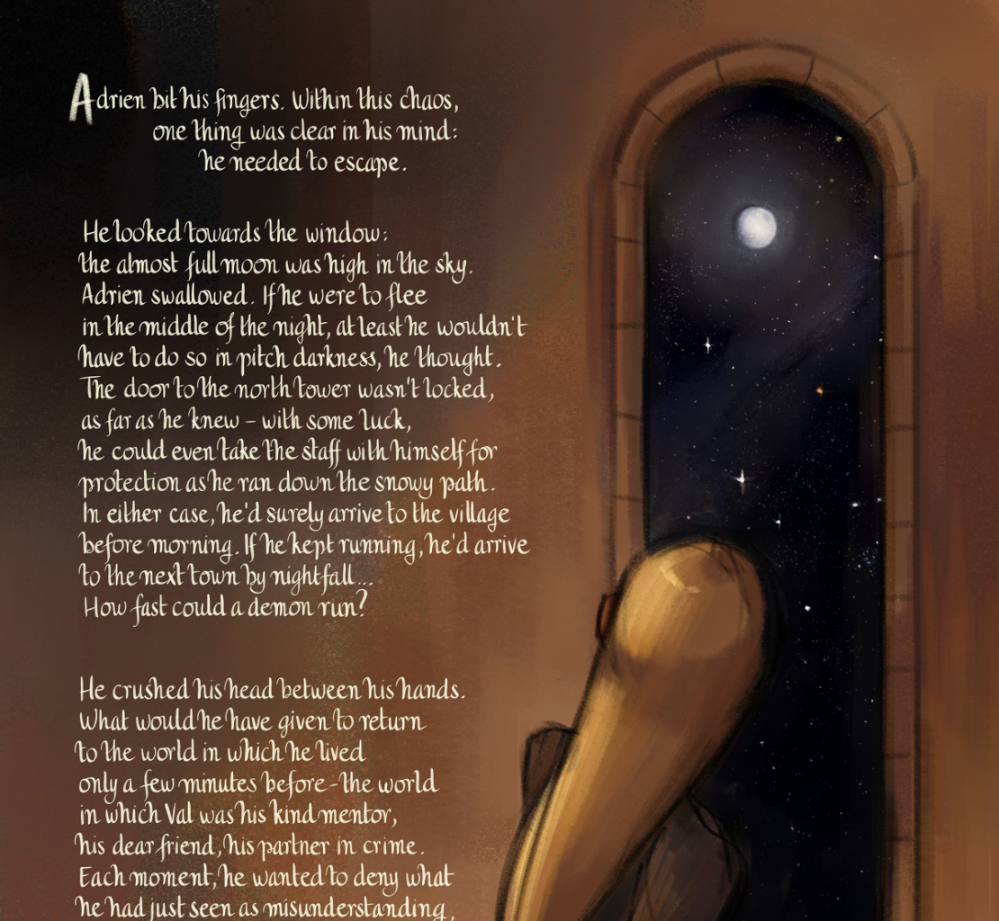 The Gifts of Darkness - Episode 16, Page 14: Chapter 16: Through the door