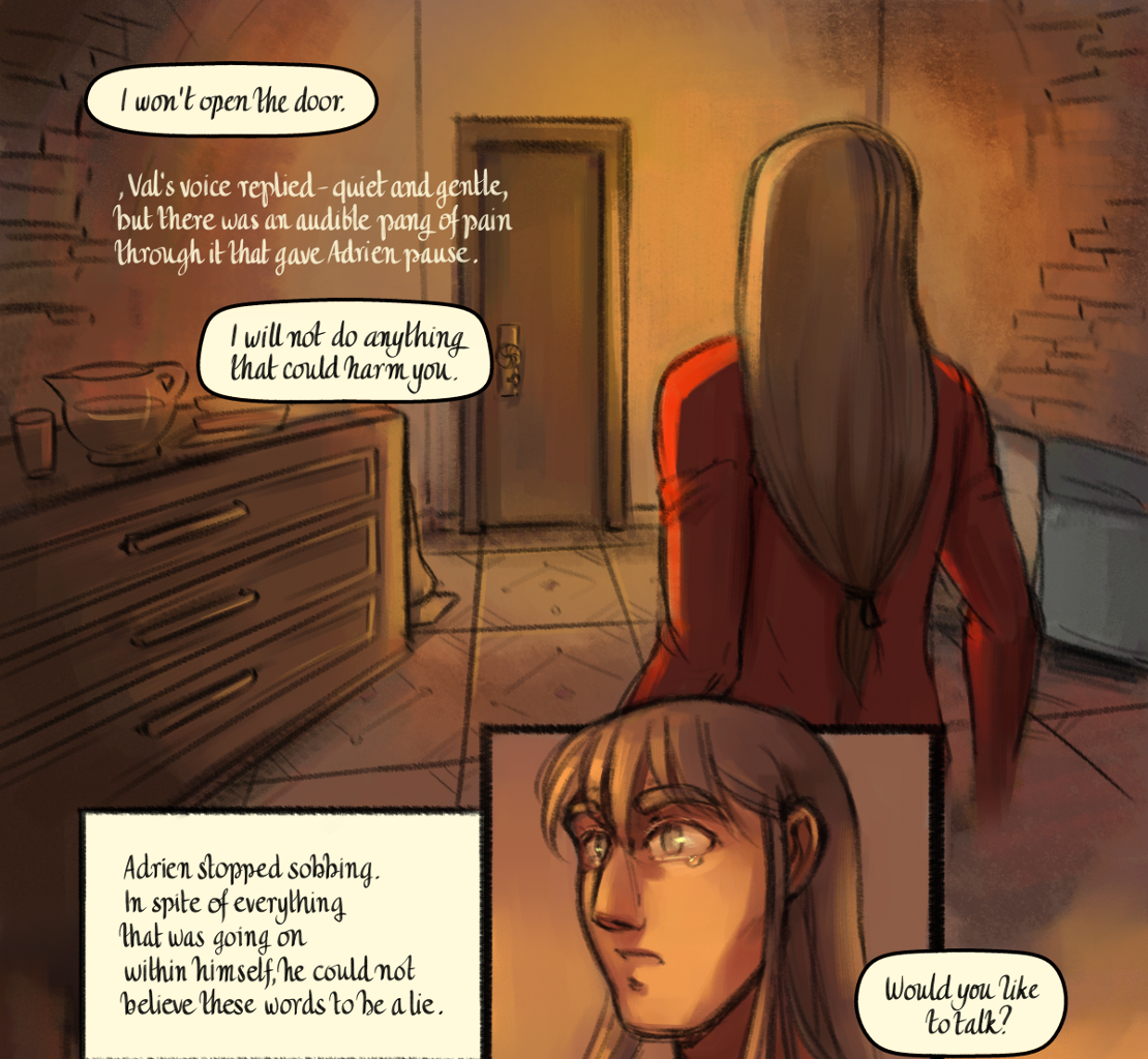 The Gifts of Darkness - Episode 16, Page 25: Chapter 16: Through the door