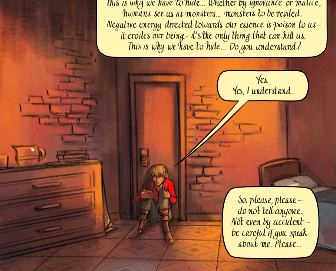 The Gifts of Darkness - Episode 16, Page 32: Chapter 16: Through the door