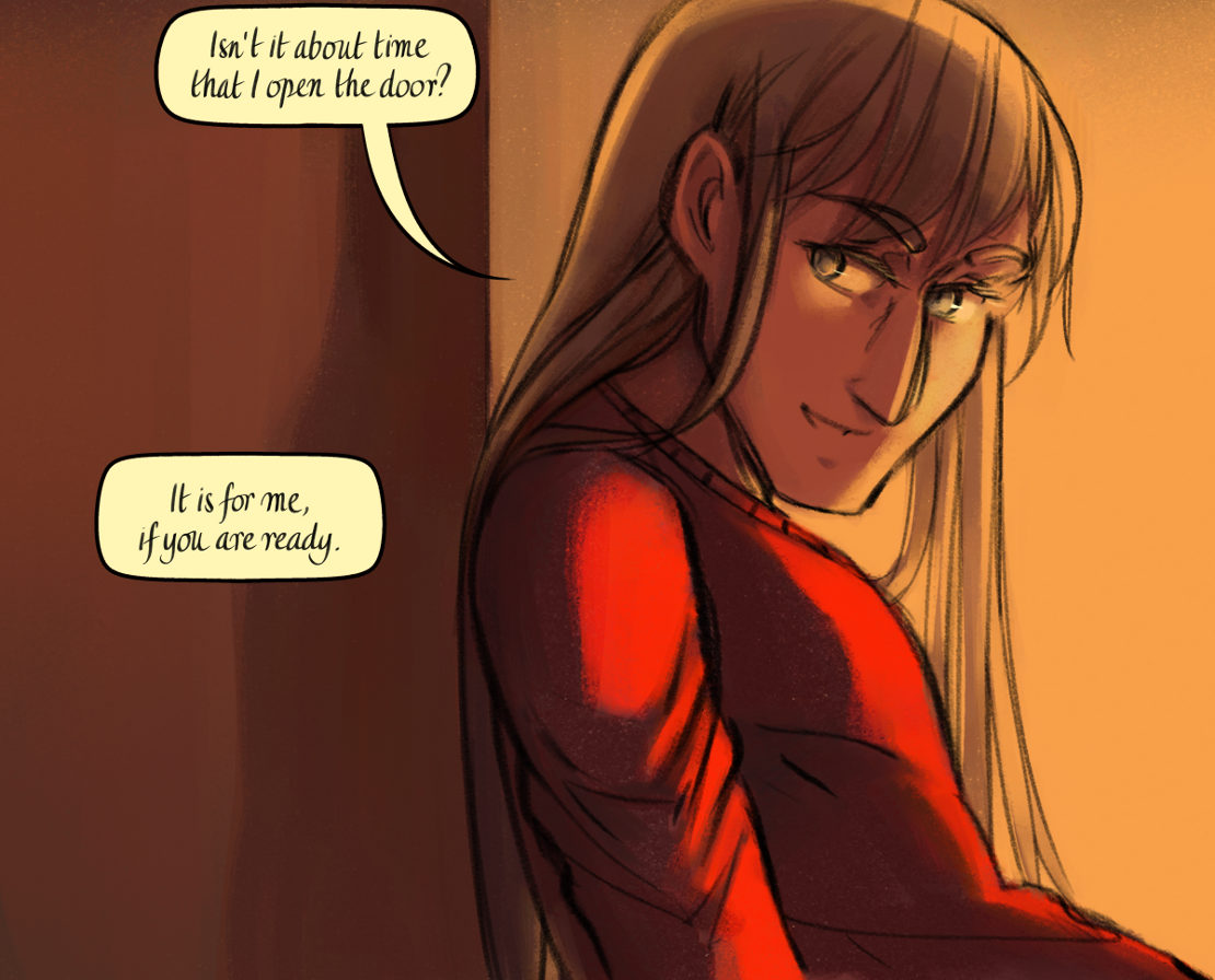 The Gifts of Darkness - Episode 16, Page 33: Chapter 16: Through the door