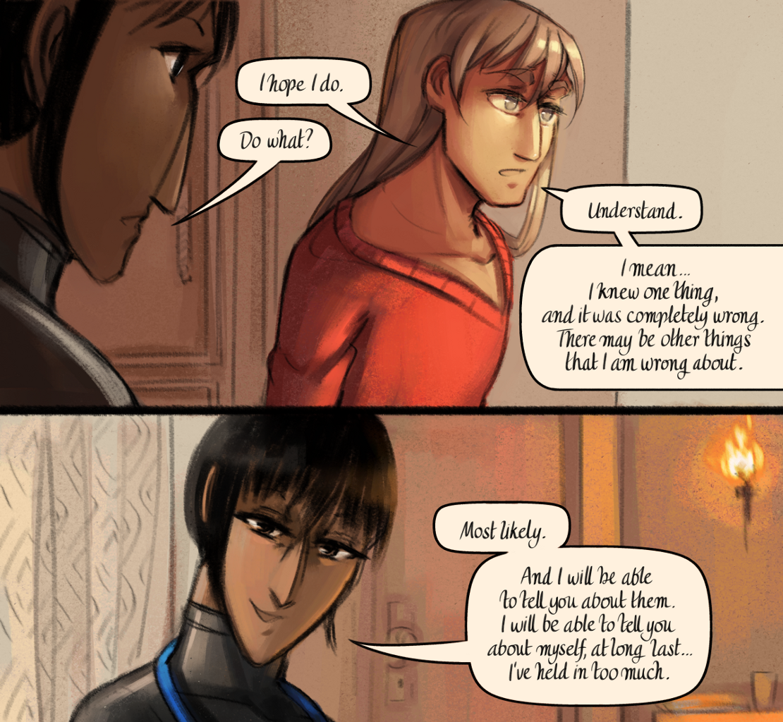 The Gifts of Darkness - Episode 16, Page 38: Chapter 16: Through the door