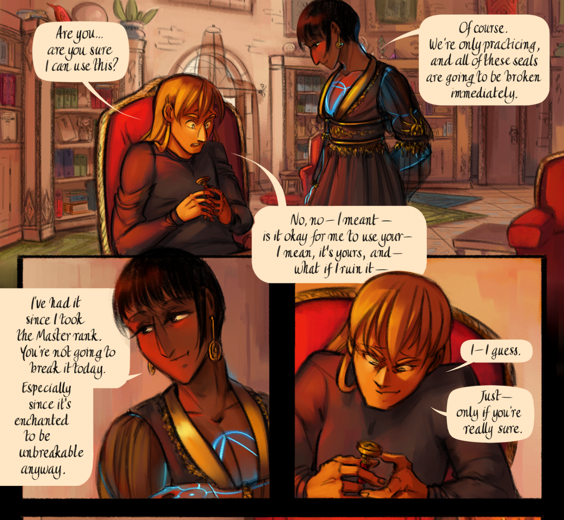 The Gifts of Darkness - Episode 17, Page 16: Chapter 17: Redrawing