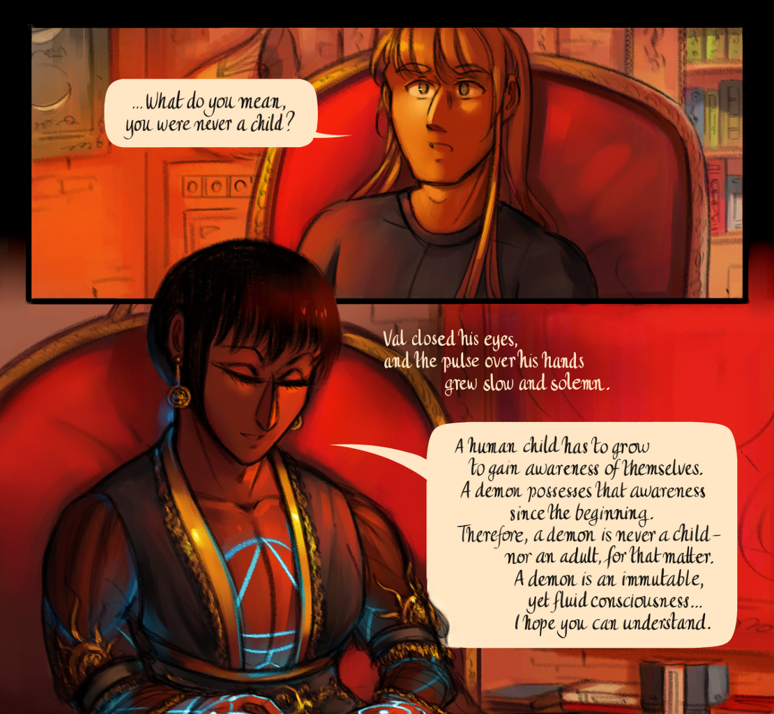 The Gifts of Darkness - Episode 17, Page 19: Chapter 17: Redrawing