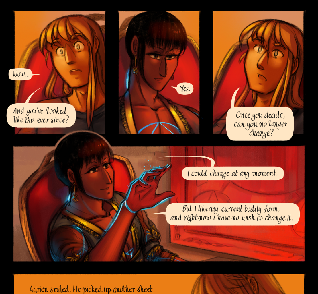 The Gifts of Darkness - Episode 17, Page 21: Chapter 17: Redrawing