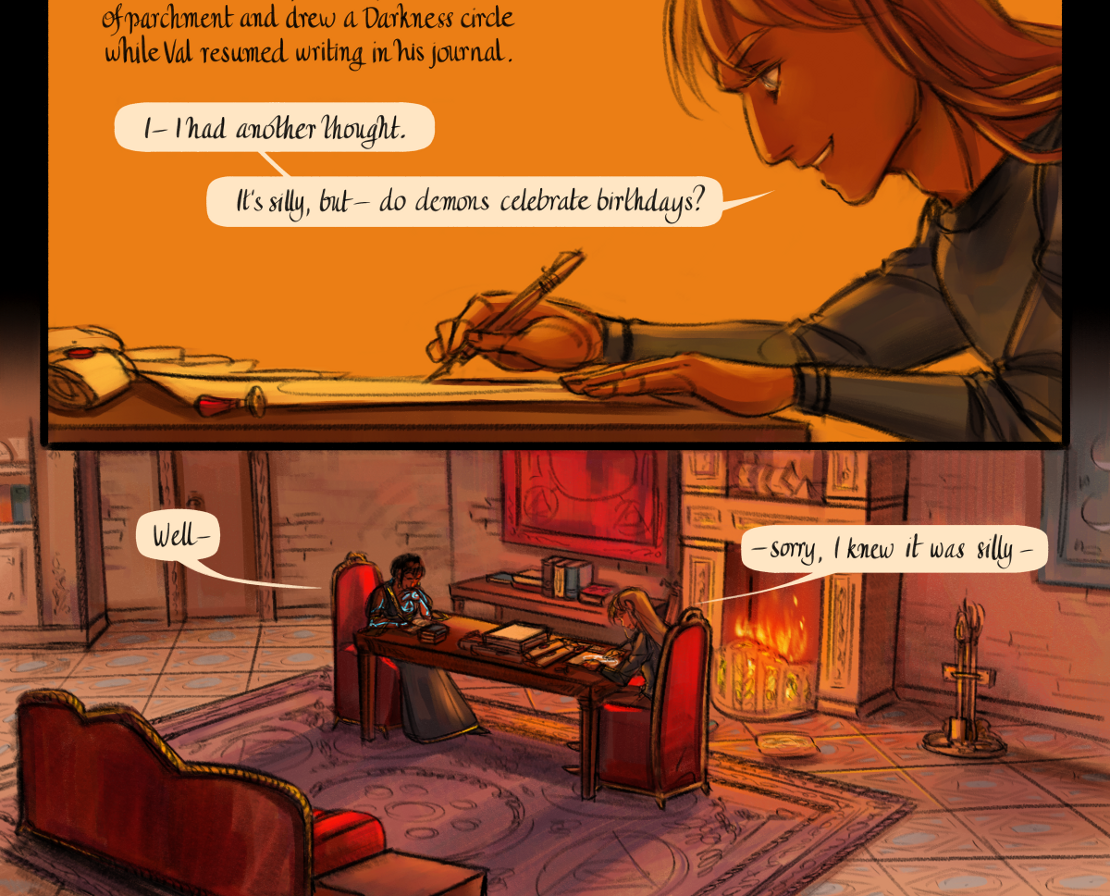 The Gifts of Darkness - Episode 17, Page 21: Chapter 17: Redrawing