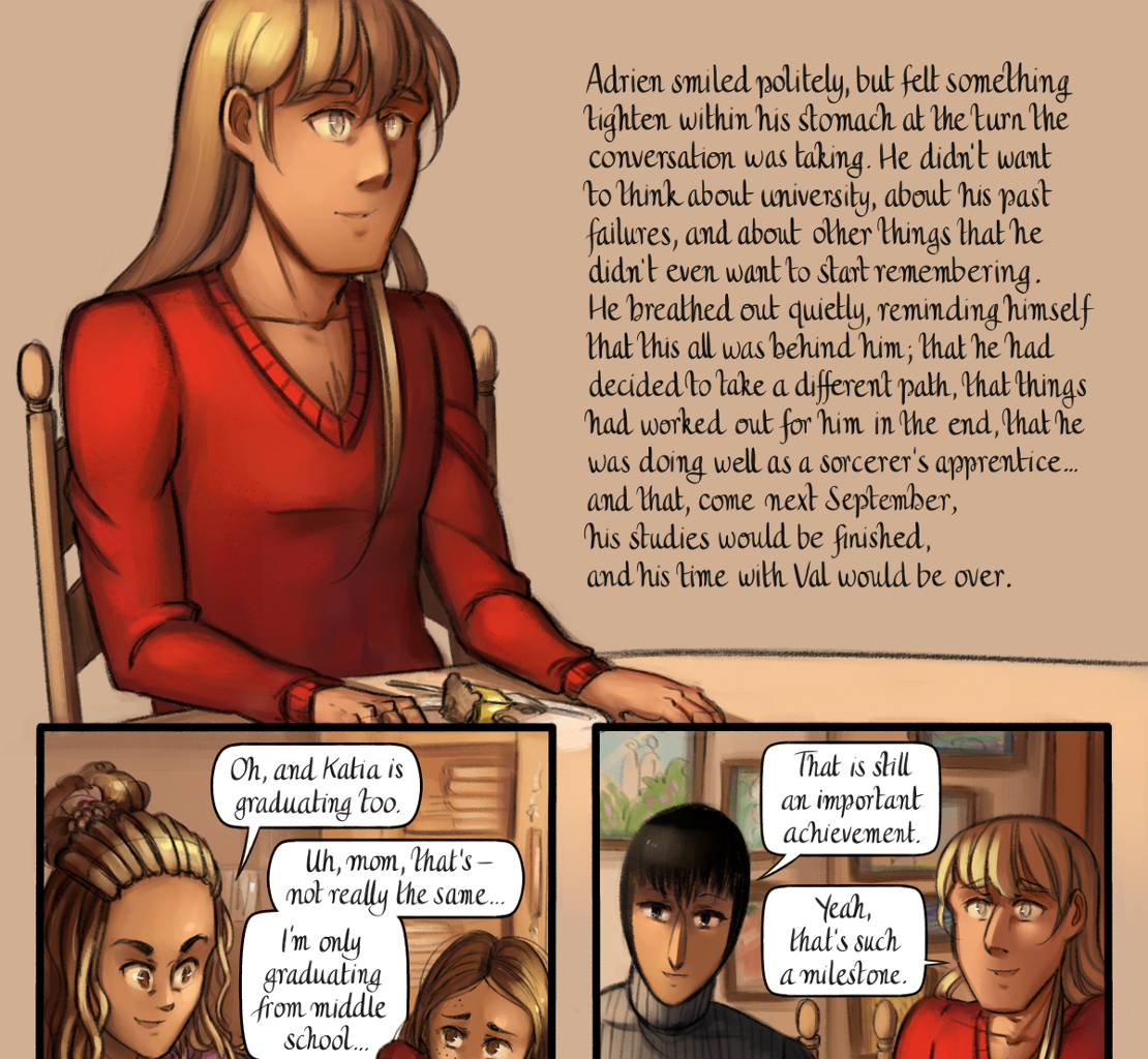 The Gifts of Darkness - Episode 18, Page 27: Chapter 18: Six months