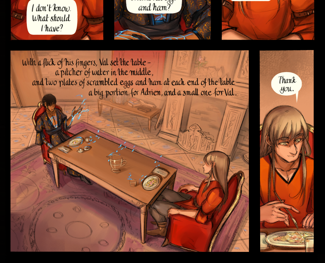 The Gifts of Darkness - Episode 24, Page 9: Chapter 24: We are here, now