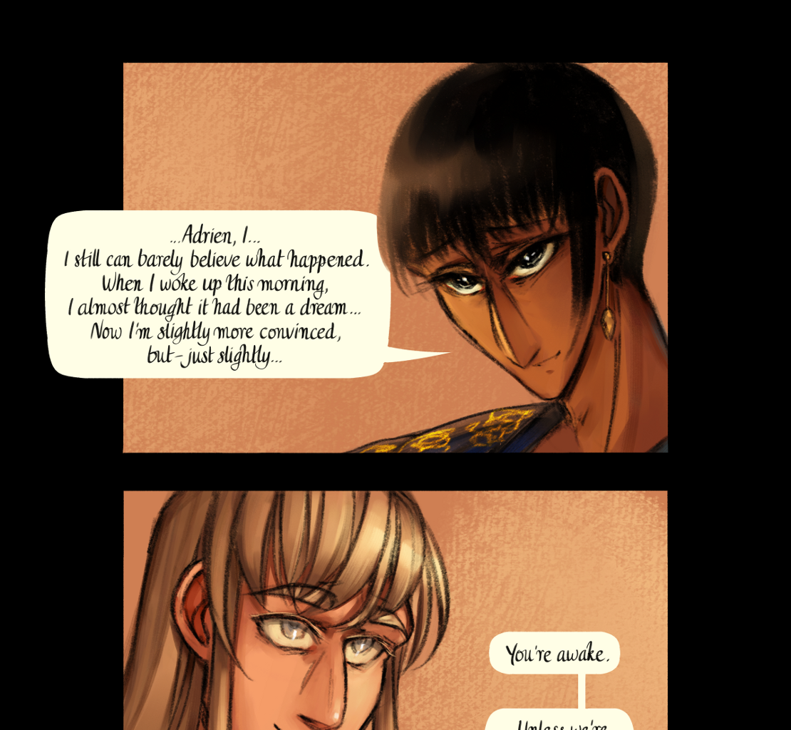 The Gifts of Darkness - Episode 24, Page 12: Chapter 24: We are here, now