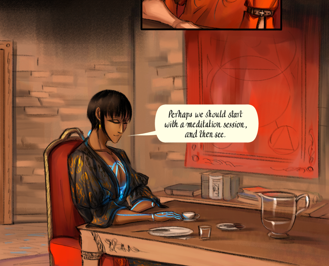 The Gifts of Darkness - Episode 24, Page 14: Chapter 24: We are here, now