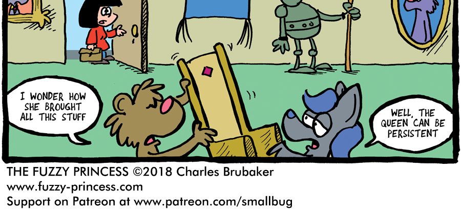 The Fuzzy Princess - Episode 241, Page 1: 2018-04-02-Home Redecoration