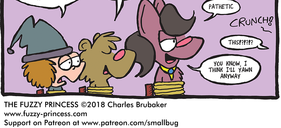 The Fuzzy Princess - Episode 253, Page 1: 2018-04-30-Crashing Down