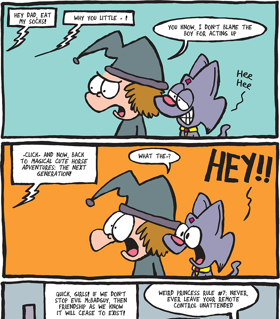 The Fuzzy Princess - Episode 276, Page 1: 2018-06-22-The Remote Rule