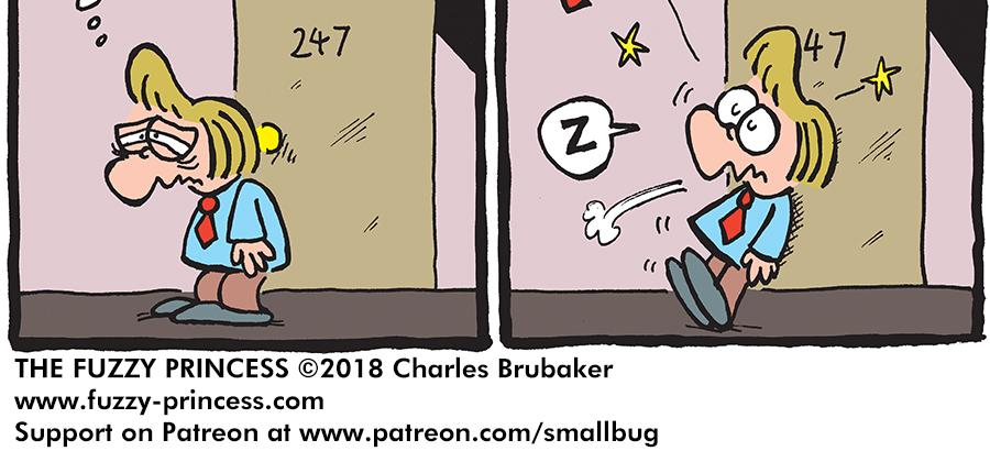 The Fuzzy Princess - Episode 294, Page 1: 2018-08-03-All Work and No Play