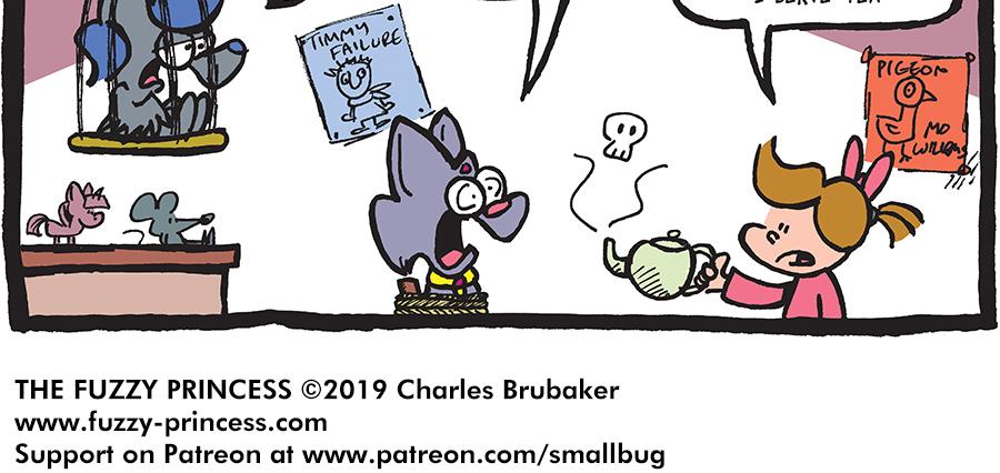 The Fuzzy Princess - Episode 400, Page 1: 2019-04-08-Tea-Time