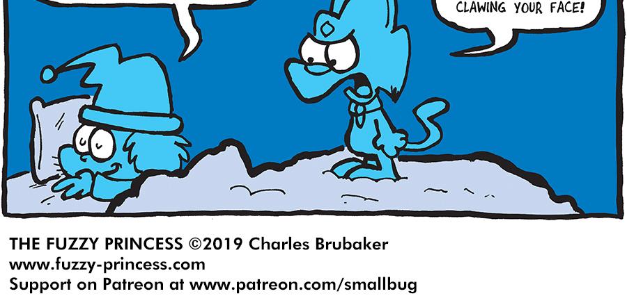 The Fuzzy Princess - Episode 414, Page 1: 2019-05-10-Restless-Night