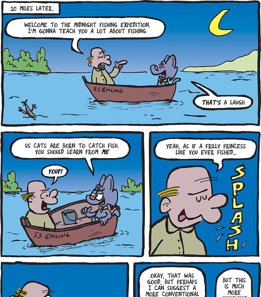 The Fuzzy Princess - Episode 418, Page 1: 2019-05-20-Fishing-Lesson