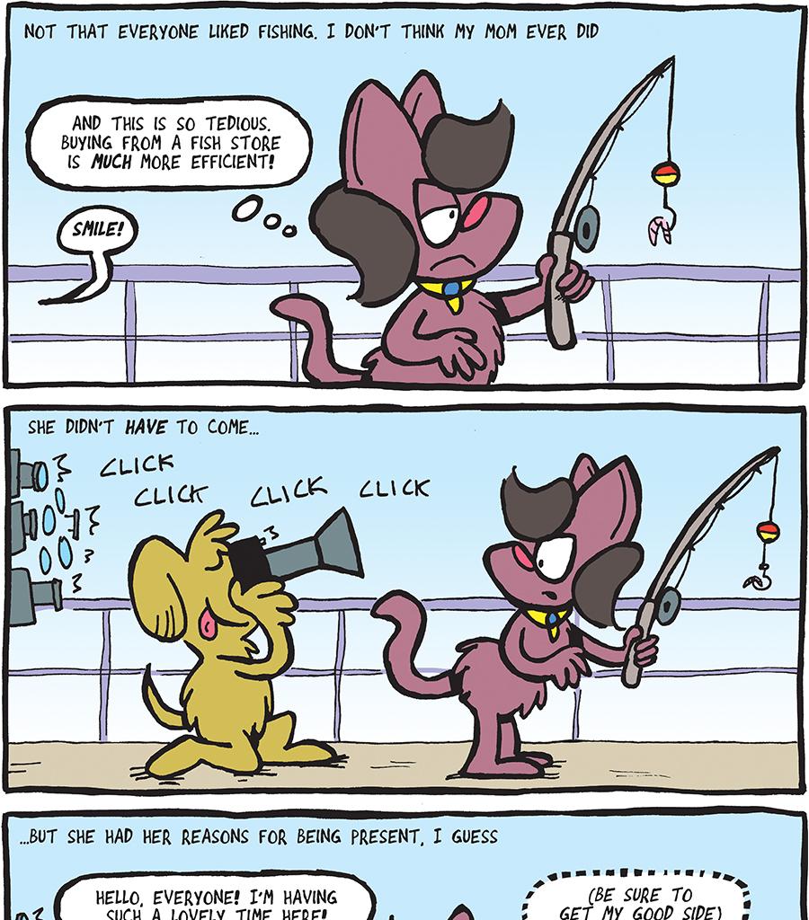 The Fuzzy Princess - Episode 421, Page 1: 2019-05-27-Fishing-For-Attention