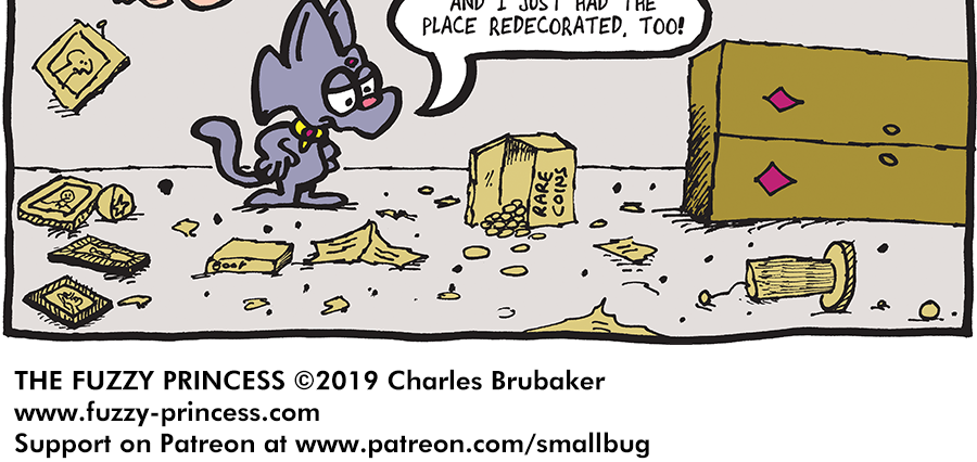 The Fuzzy Princess - Episode 453, Page 1: 2019-08-09-Big Clean Up