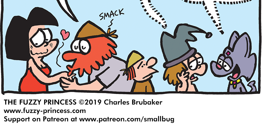 The Fuzzy Princess - Episode 456, Page 1: 2019-08-16-Salty Kiss