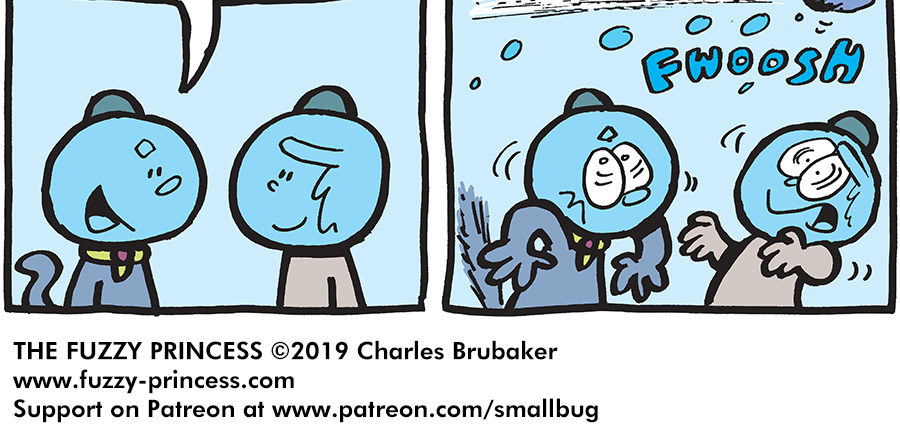 The Fuzzy Princess - Episode 459, Page 1: 2019-08-23-Colorful Fishes