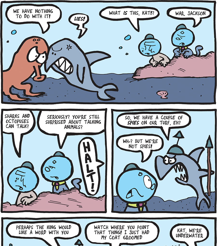 The Fuzzy Princess - Episode 461, Page 1: 2019-08-28-Underwater War