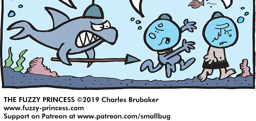 The Fuzzy Princess - Episode 461, Page 1: 2019-08-28-Underwater War
