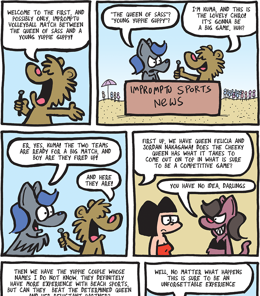 The Fuzzy Princess - Episode 475, Page 1: 2019-09-30-Impromptu Sports News Network