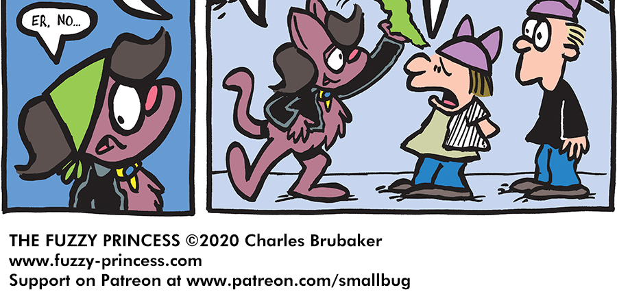The Fuzzy Princess - Episode 523, Page 1: 2020-01-20-An Ear for Cats