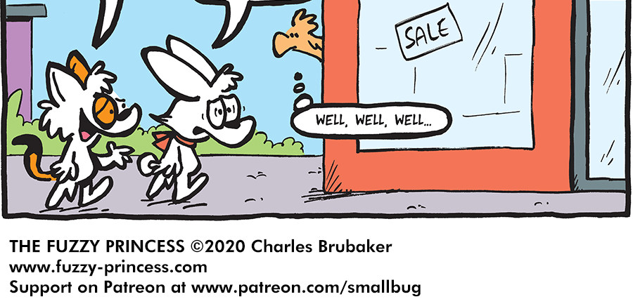 The Fuzzy Princess - Episode 555, Page 1: 2020-04-03-Table Scraps