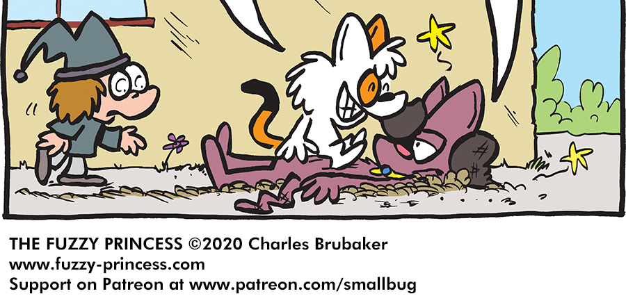 The Fuzzy Princess - Episode 563, Page 1: 2020-04-22-Crushing Hug