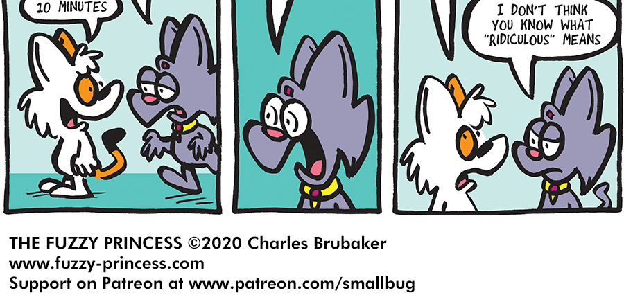 The Fuzzy Princess - Episode 577, Page 1: 2020-05-25-The Following Morning