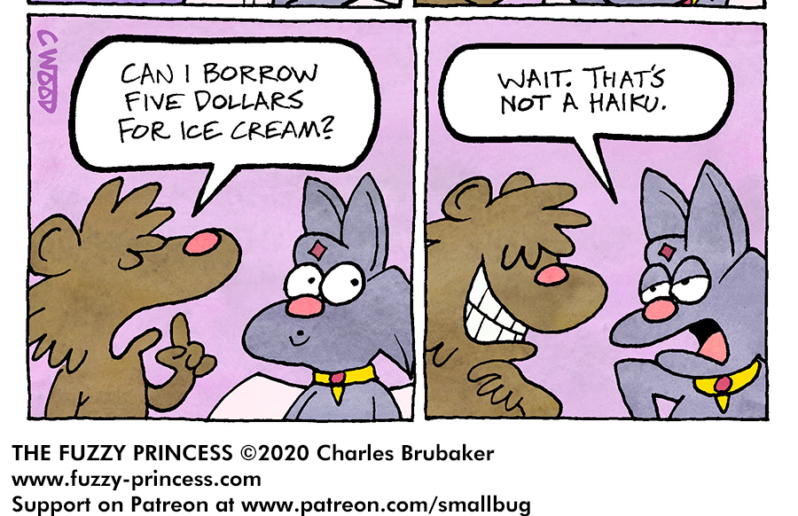 The Fuzzy Princess - Episode 587, Page 1: 2020-06-17-Guest Comic Crispin Wood