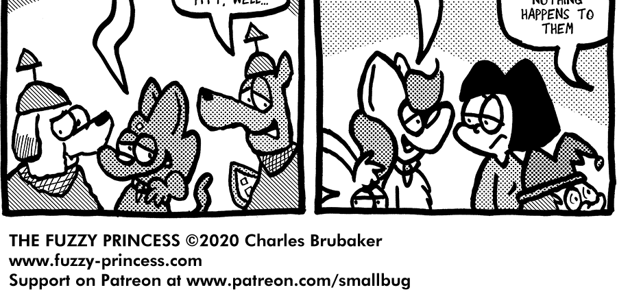 The Fuzzy Princess - Episode 602, Page 1: 2020-07-16-Dog Guards