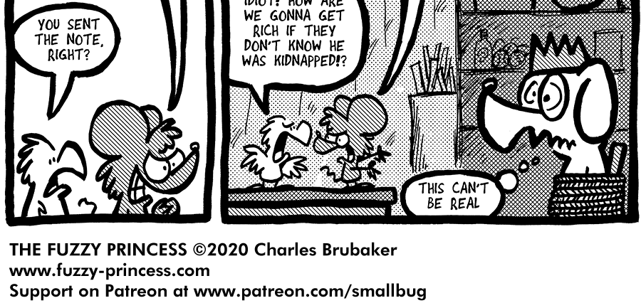 The Fuzzy Princess - Episode 623, Page 1: 2020-10-01-Hideout