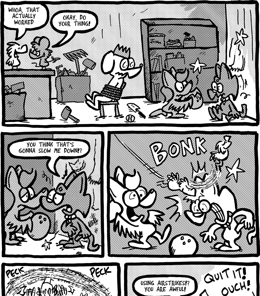 The Fuzzy Princess - Episode 628, Page 1: 2020-10-19-Airstrike