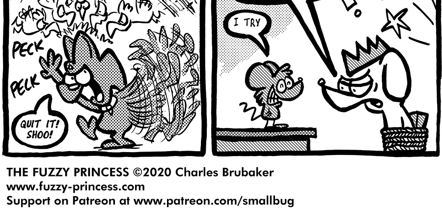 The Fuzzy Princess - Episode 628, Page 1: 2020-10-19-Airstrike