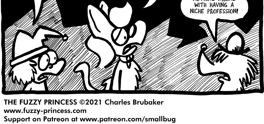 The Fuzzy Princess - Episode 649, Page 1: 2021-02-08-Drop In