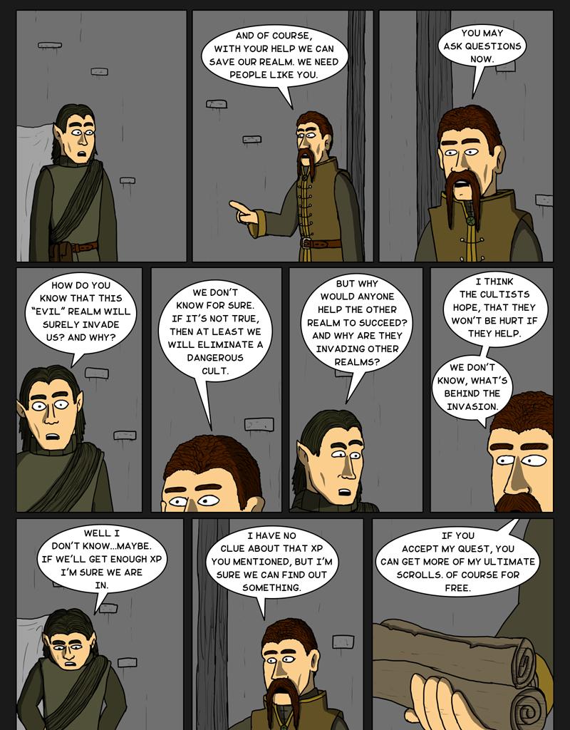 Tales From Somewhere - The Legend - Episode 136, Page 1: Accepting the quest for XP