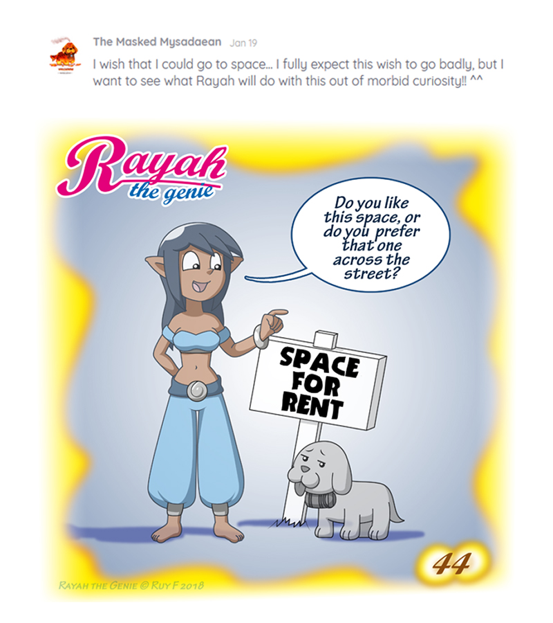 Rayah the Genie - Episode 45, Page 1: Wish No 44