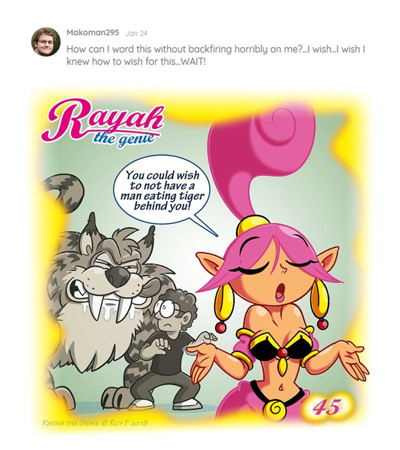 Rayah the Genie - Episode 46, Page 1: Wish No 45